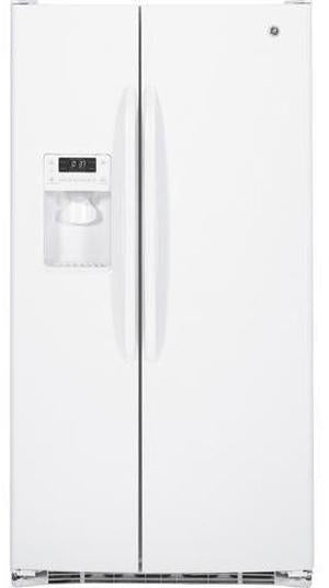 25.9 cu. ft. Side by Side Refrigerator with 3 Spillproof Glass Shelves, 4 ClearLook Door Bins, ClimateKeeper System, FrostGuard Technology, Door Alarm and Child Lock: White image