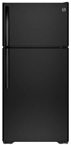 GE 14.6 Cu. Ft. Top Freezer Refrigerator-Black