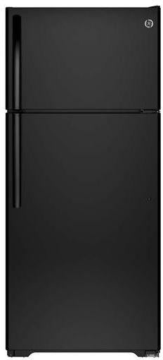 GE 15.5 Cu. Ft. Top Freezer Refrigerator-Black