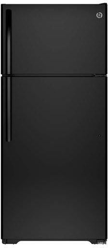 GE 15.5 Cu. Ft. Top Freezer Refrigerator-Black image