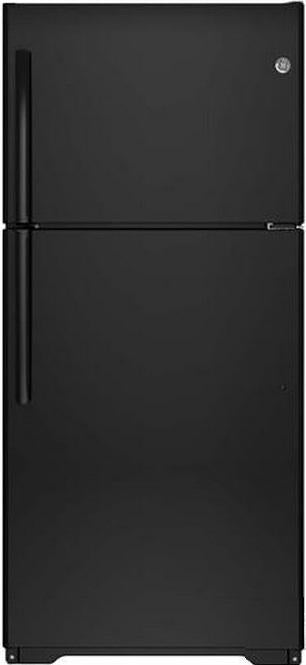 GE 18.2 Cu. Ft. Top Freezer Refrigerator-Black image