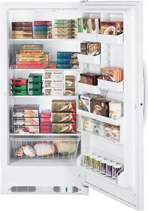 15.7  cu. ft.  Capacity/ Top-Freezer Refrigerator - Upfront Temperature Controls/ Gallon Door Storage/ Vegetable/Fruit Crispers/ Adjustable Wire Shelves/ NeverClean Condenser/ Deluxe Quiet Design/ Bisque Finish image