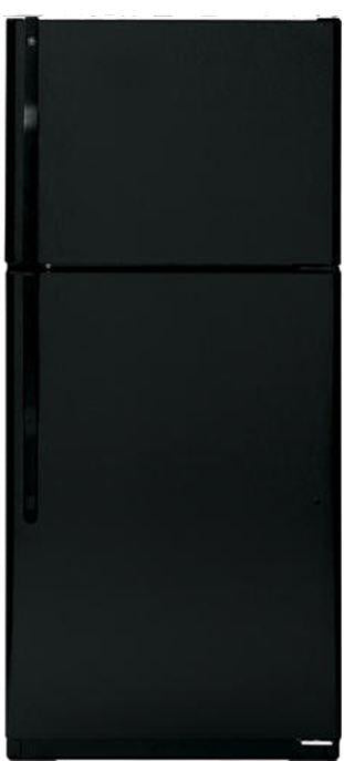 16.5 cu. ft. Top-Freezer Refrigerator with 3 Adjustable Glass and Wire Shelves, Dairy Center, Upfront Temperature Controls, NeverClean Condenser and Deluxe Quiet Design: Black image