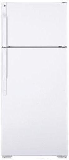 18.1 cu. ft. Top-Freezer Refrigerator with 3 Adjustable Glass and Wire Shelves, Dairy Center, Upfront Temperature Controls, NeverClean Condenser and Deluxe Quiet Design: White image