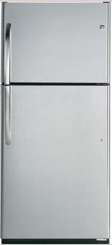 GE&reg; ENERGY STAR&reg; 18 cu. ft..0 Top-Freezer Refrigerator: Stainless Steel image