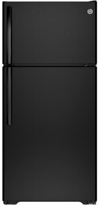 GE 14.6 Cu. Ft. Top Freezer Refrigerator-Black image