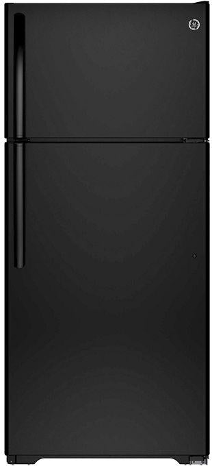 GE 15.5 Cu. Ft. Top Freezer Refrigerator-Black