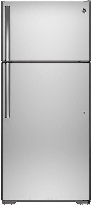 GE 15.5 Cu. Ft. Top Freezer Refrigerator-Stainless Steel image