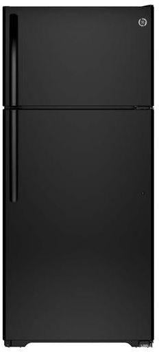 GE 15.5 Cu. Ft. Top Freezer Refrigerator-Black