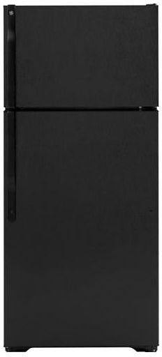 GE 16.6 Cu. Ft. Top Freezer Refrigerator-Black image