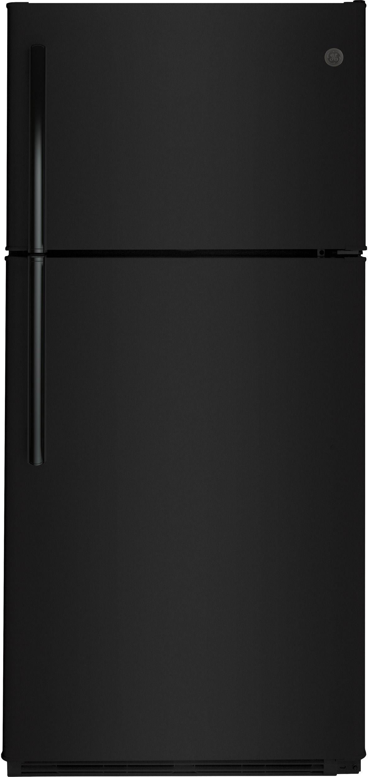 GE 18.2 Cu. Ft. TopFreezer Refrigerator-Black image