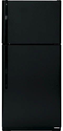 18.0 cu. ft. Top-Freezer Refrigerator with 4 Glass Shelves, Gallon Door Storage, Dual Interior Lighting System, Upfront Temperature Controls and Automatic Icemaker: Black image