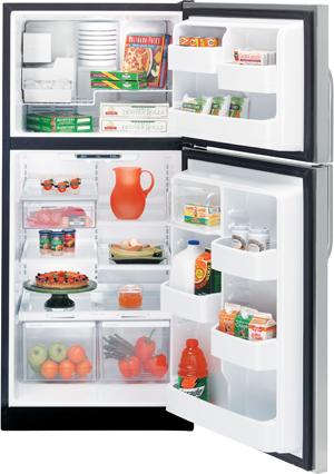 GE&reg; 17.9 Stainless Top-Freezer Refrigerator image