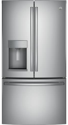 GE Series 22.2 Cu. Ft. Counter Depth French Door Refrigerator-Stainless Steel image