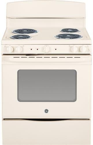 GE 30" Free Standing Electric Range-Bisque image