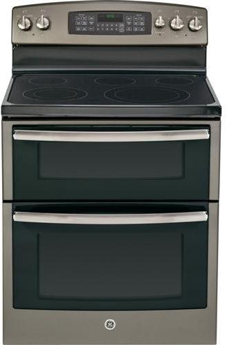 GE 30" Free Standing Electric Double Oven Range-Slate image