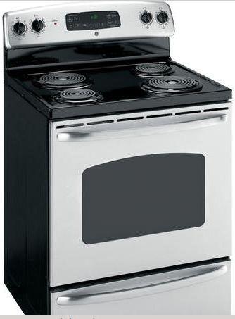 30" Electric Range with 4 Coil Elements, Self Clean Drip Bowls, 5.3 cu. ft. Self-Clean Oven, Dual Element Bake, QuickSet IV Oven Controls and Storage Drawer: Black image