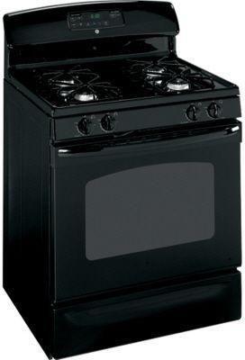 30" Free-Standing Gas Convection Range with 4 Sealed Burners, 5.0 cu. ft. Self-Clean Oven, Continuous Grates, PowerBoil 15,000 BTU Burner, Precise Simmer Burner, TrueTemp Oven System and Storage Drawer: Black