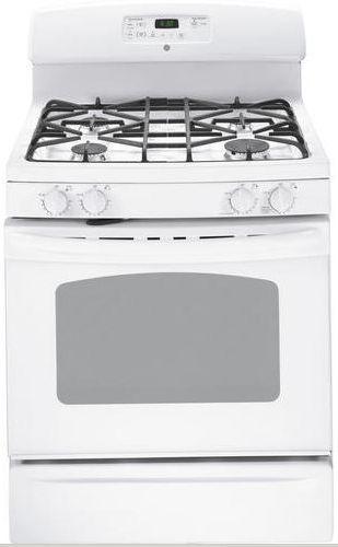 30" Freestanding Gas Range with PowerBoil 15000BTU burner / Warming Zone, 5.0 cu. ft. Self-Cleaning Oven / Storage Drawer / White image