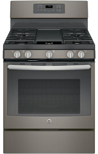 GE 30" Free Standing Gas Convection Range-Slate image