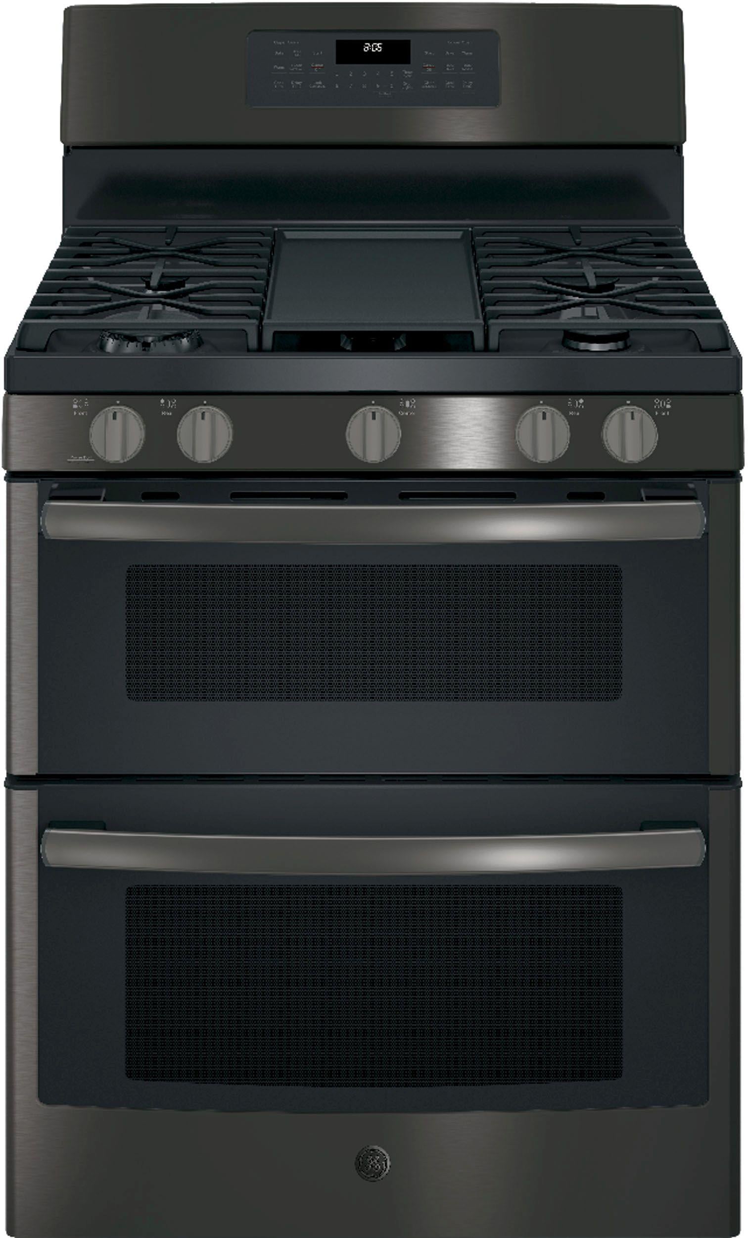 GE 30" Free Standing Gas Range-Black Stainless Steel image