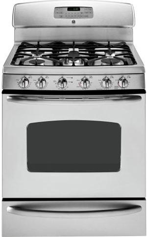 30" Electric Range with 4 Radiant Elements, 5.3 cu. ft. Self-Clean Oven, Dual Element Bake, QuickSet III Oven Controls and Storage Drawer: Stainless Steel with Black Accents image