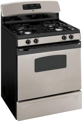 30" Free-Standing Gas Convection Range with 4 Sealed Burners, 5.0 cu. ft. Self-Clean Oven, Continuous Grates, PowerBoil 15,000 BTU Burner, Precise Simmer Burner, TrueTemp Oven System and Storage Drawer: Black image