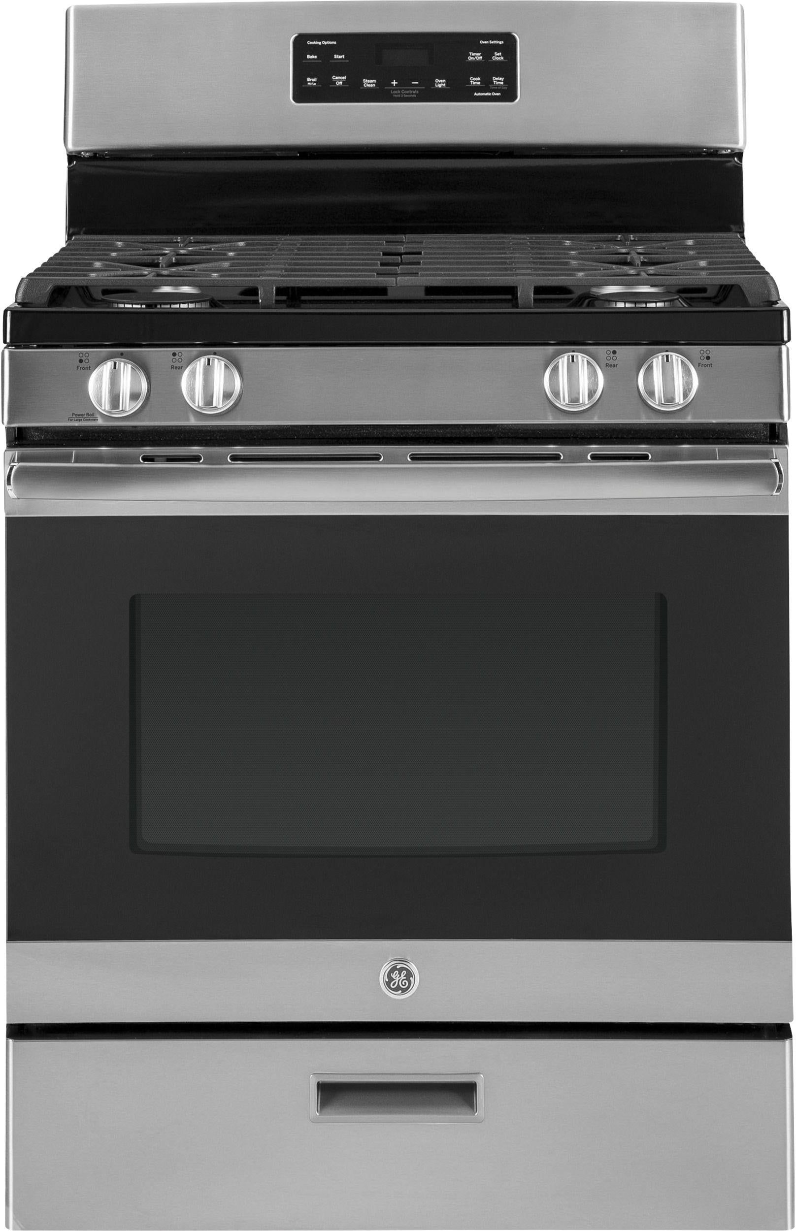 GE 30" Free Standing Gas Range-Stainless Steel/Black image