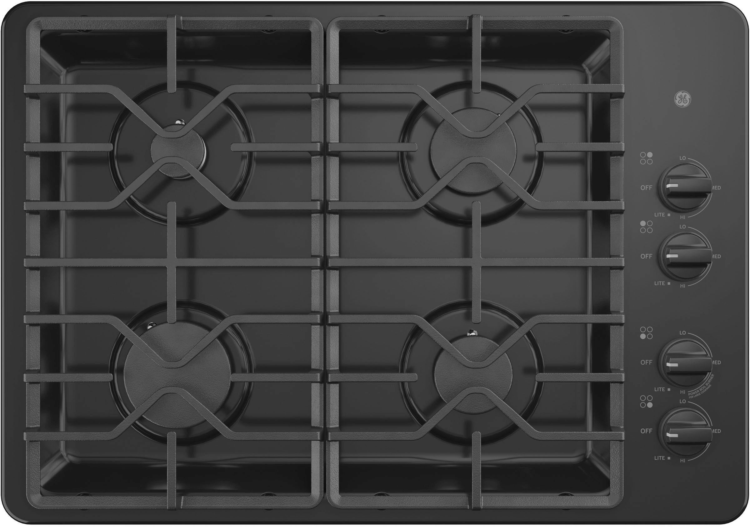 GE 30" Black Built-In Gas Cooktop image