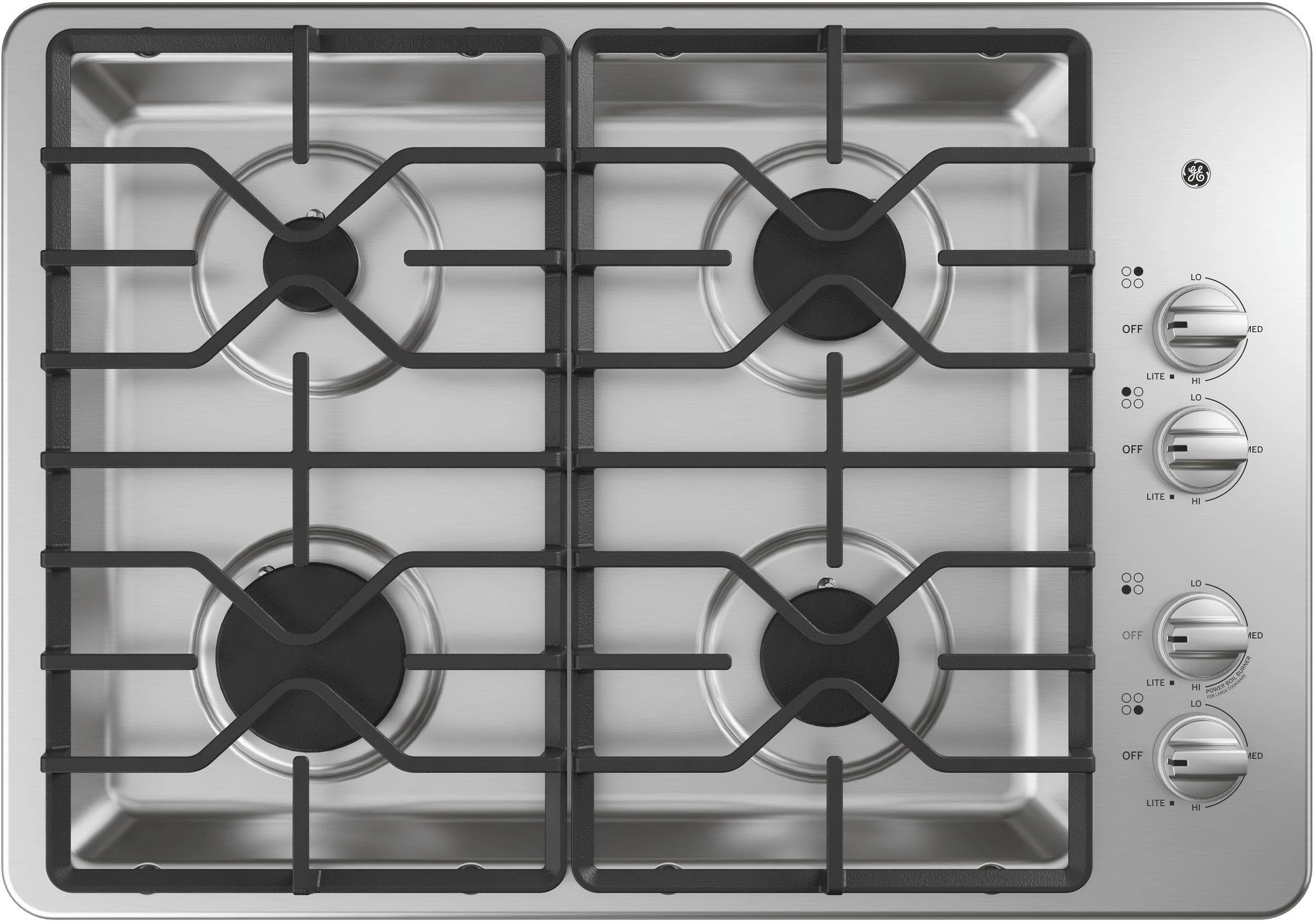 GE 30" Stainless Steel Built-In Gas Cooktop image