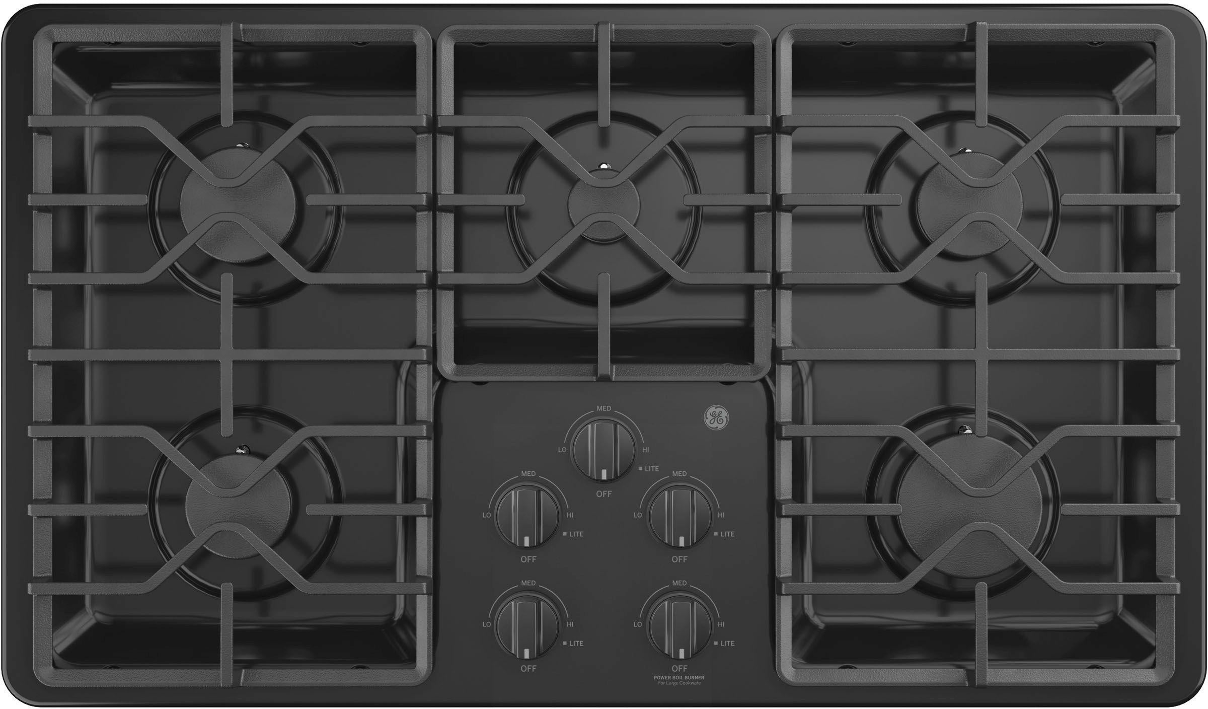 GE 36" Black Built-In Gas Cooktop image