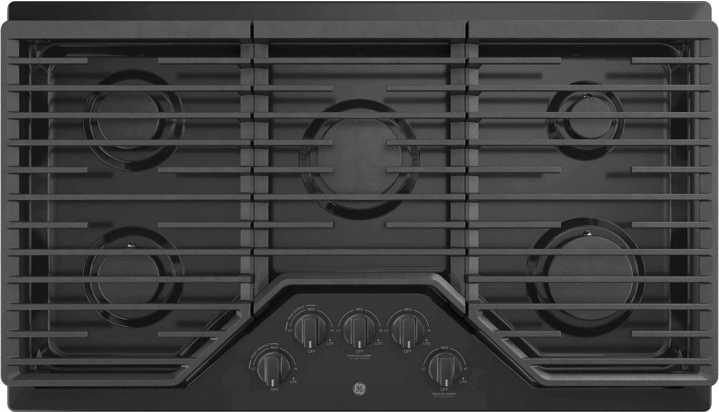 GE 36" Black Built-In Gas Cooktop