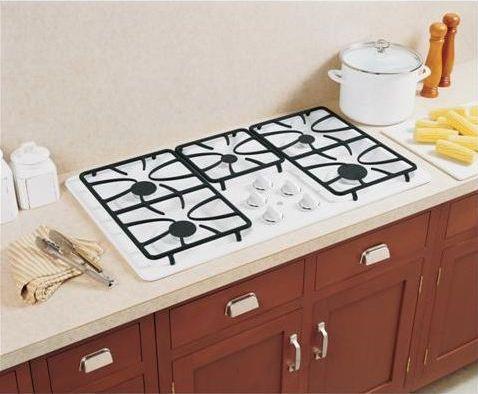 GE 36" Gas Cooktop-White image