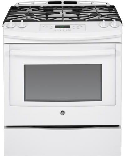 GE 30" Slide In Gas Range-White image