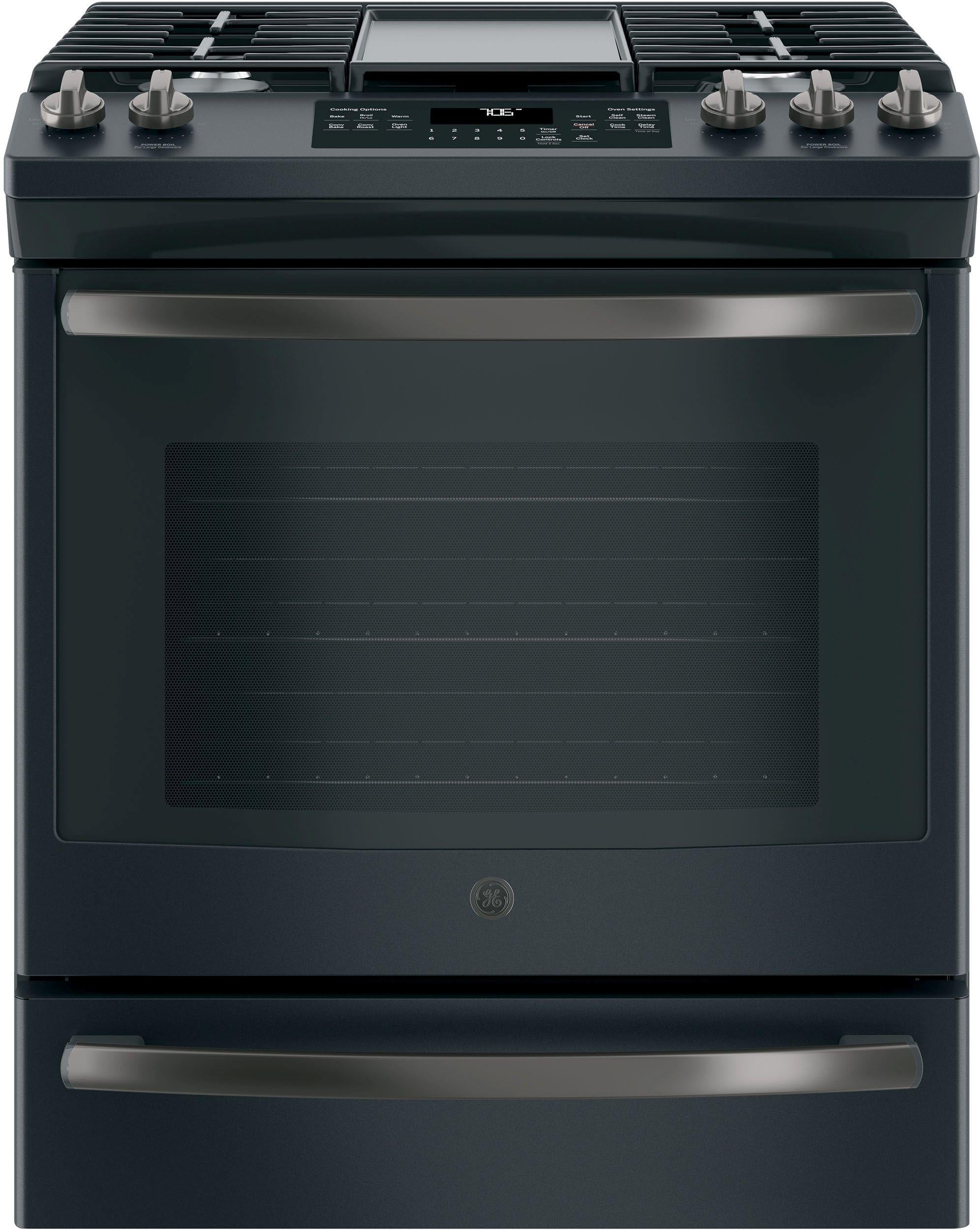 GE 30" Slide In Gas Range-Black Slate-JGS760FELDS image