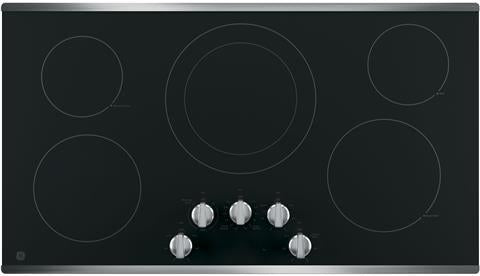 GE 36" Stainless Steel Built In Electric Cooktop image