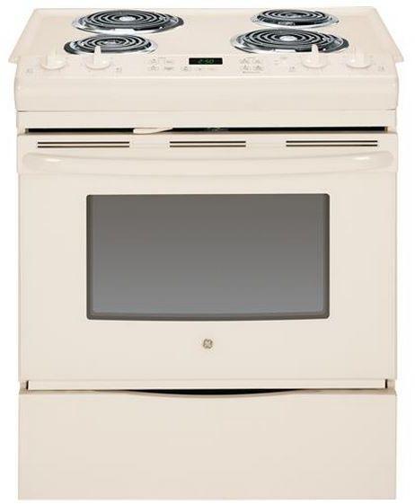 GE 30" Slide In Electric Range-Bisque image