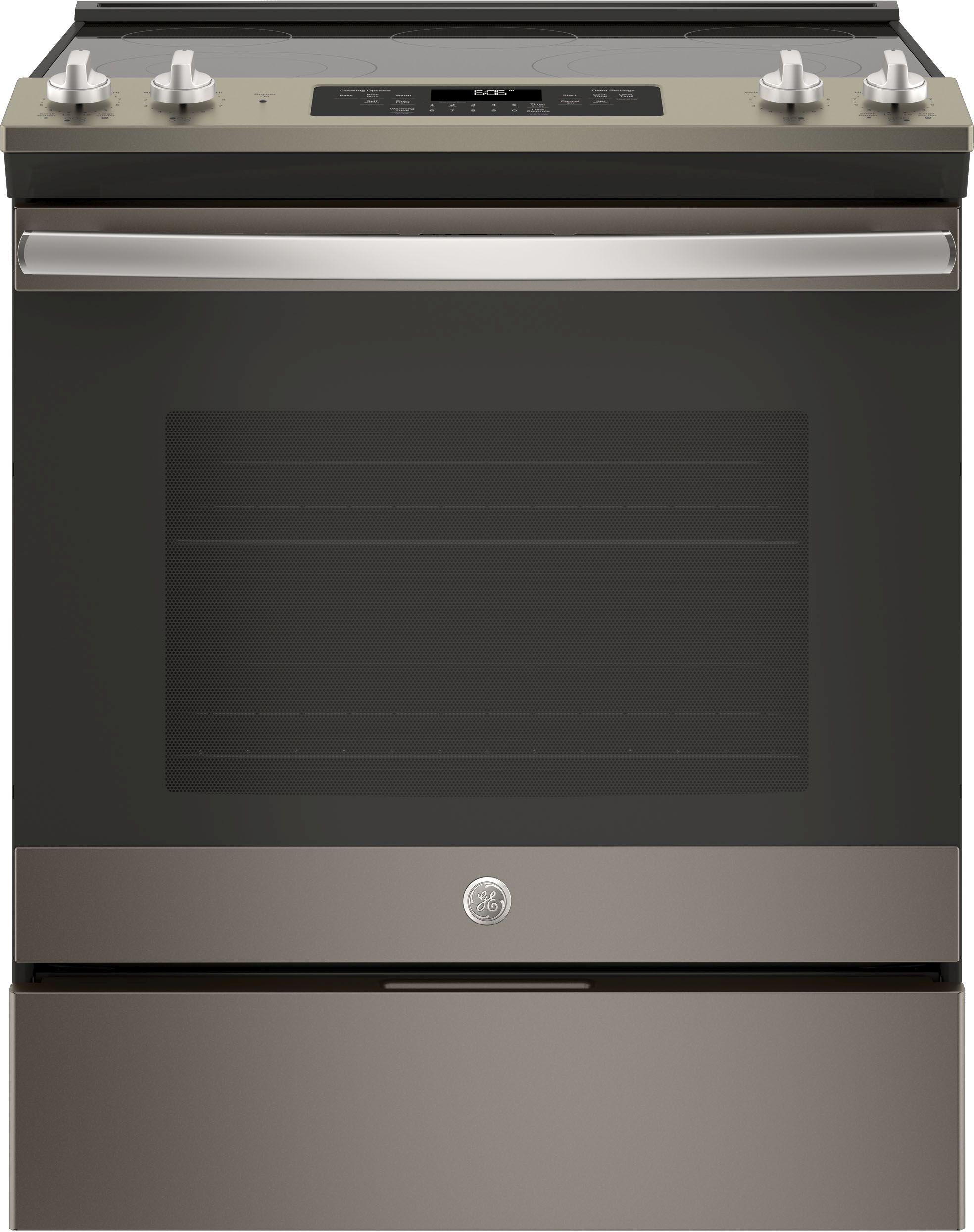 GE 30" Slide In Electric Range-Slate image