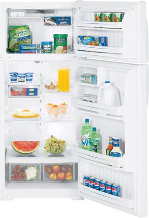 18.2 cu. ft. Top-Freezer Refrigerator with 3 Adjustable Glass and Wire Shelves, Dairy Center, Upfront Temperature Controls, NeverClean Condenser and Deluxe Quiet Design: Bisque image