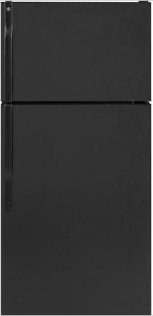 18.1 cu. ft. Top-Freezer Refrigerator with Adjustable Glass Shelves, Upfront Temperature Controls, Gallon Door Bins, Can Storage Shelf and Automatic Ice Maker: Black image