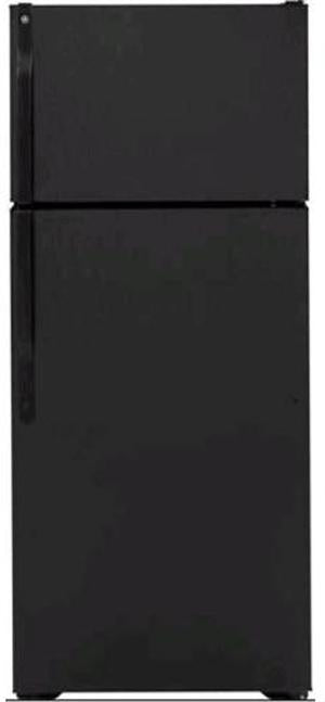 18.1 cu. ft. Top-Freezer Refrigerator with Adjustable Glass Shelves, Upfront Temperature Controls, Gallon Door Bins, Can Storage Shelf and Automatic Ice Maker: Black