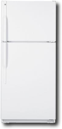 18.0 cu. ft. Top-Freezer Refrigerator with 4 Glass Shelves, Gallon Door Storage, Dual Interior Lighting System, Illuminated Temperature Controls, Optional Automatic Icemaker: White image