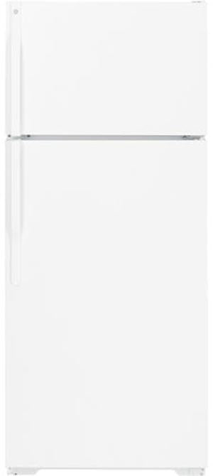 15.7  cu. ft.  Capacity- Top-Freezer Refrigerator - / Upfront Temperature Controls/ Gallon Door Storage/ Adjustable Wire Shelves/ NeverClean Condenser/ Deluxe Quiet Design : White image