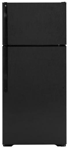 GE 15.7 Cu. Ft. Top Freezer Refrigerator-Black image