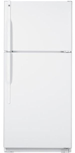 18.0 cu. ft. Top-Freezer Refrigerator with 4 Glass Shelves, Gallon Door Storage, Dual Interior Lighting System, Upfront Temperature Controls and ADA Compliant: White image