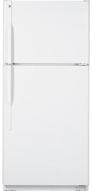 18.0 cu. ft. Top-Freezer Refrigerator with 4 Glass Shelves, Gallon Door Storage, Dual Interior Lighting System, Upfront Temperature Controls and Automatic Icemaker: White