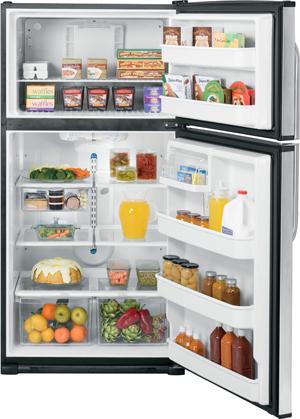 GE&reg; 21 cu. ft..0 Stainless Top-Freezer Refrigerator