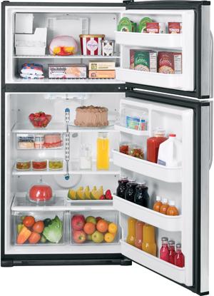 GE&reg; 21 cu. ft..0 Stainless Top-Freezer Refrigerator image