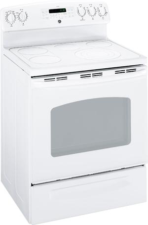 30" Freestanding Electric Range with 5.3 cu. ft. PreciseAir Oven, Self-Clean Heavy-Duty Oven Racks, Tri-Ring Element, Bridge Element and Warming Drawer: White image