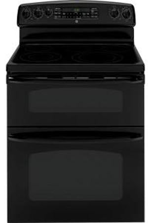 30" Free-Standing Electric Dual Cavity Range has a self-clean oven and super-large 5.0 oven capacity : Black image